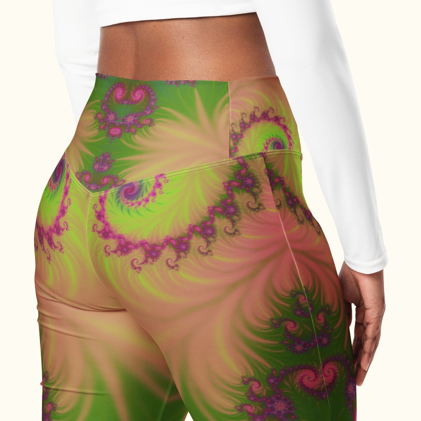 Fractal Bloom Flare Leggings