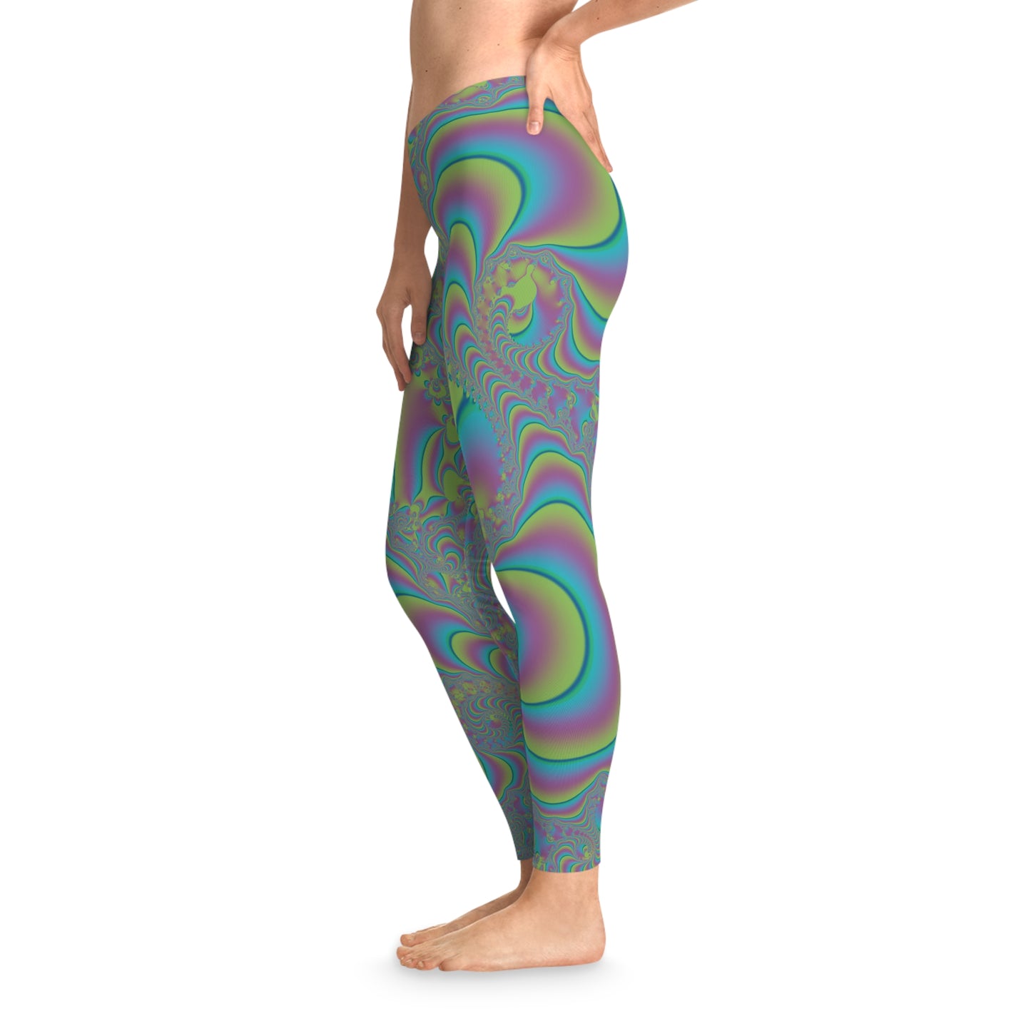 Fractal Fusion Pastel Stretchy Leggings