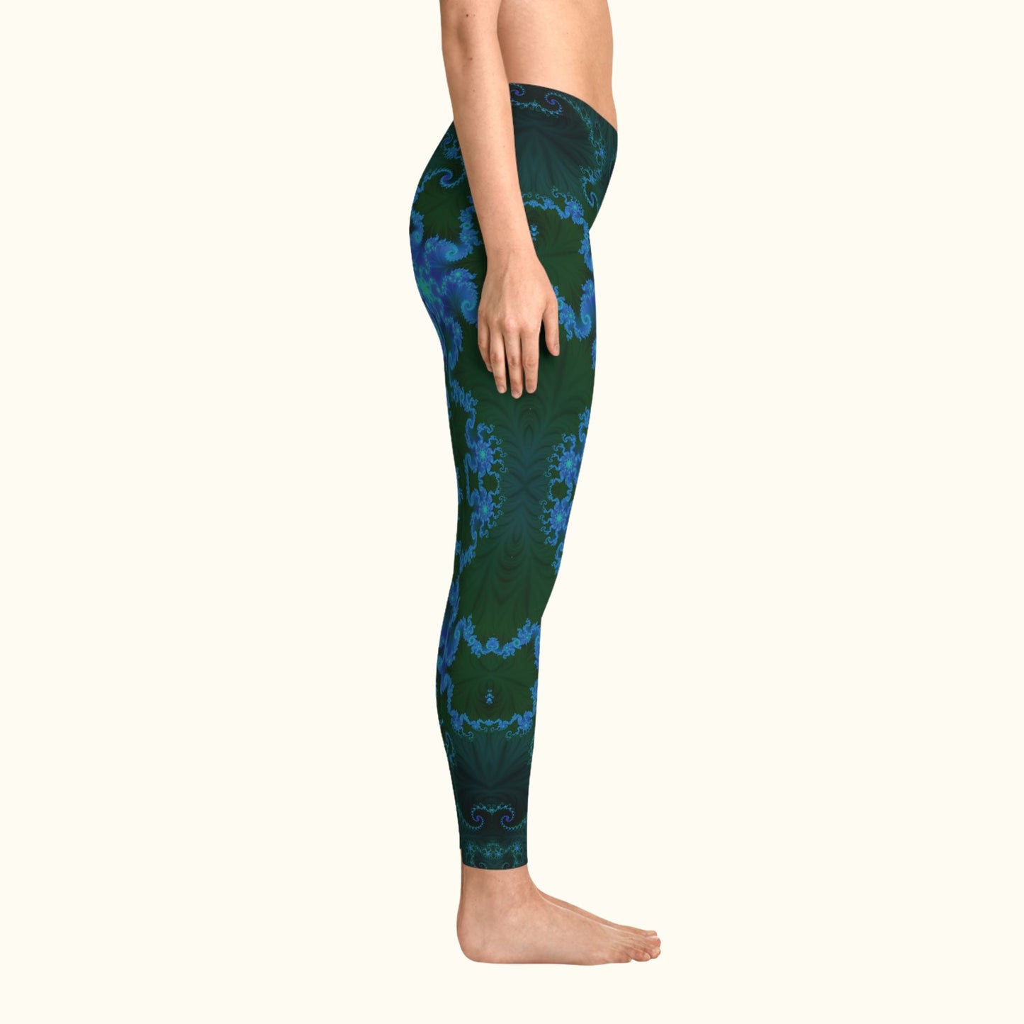 Blue Vortex Stretchy Leggings