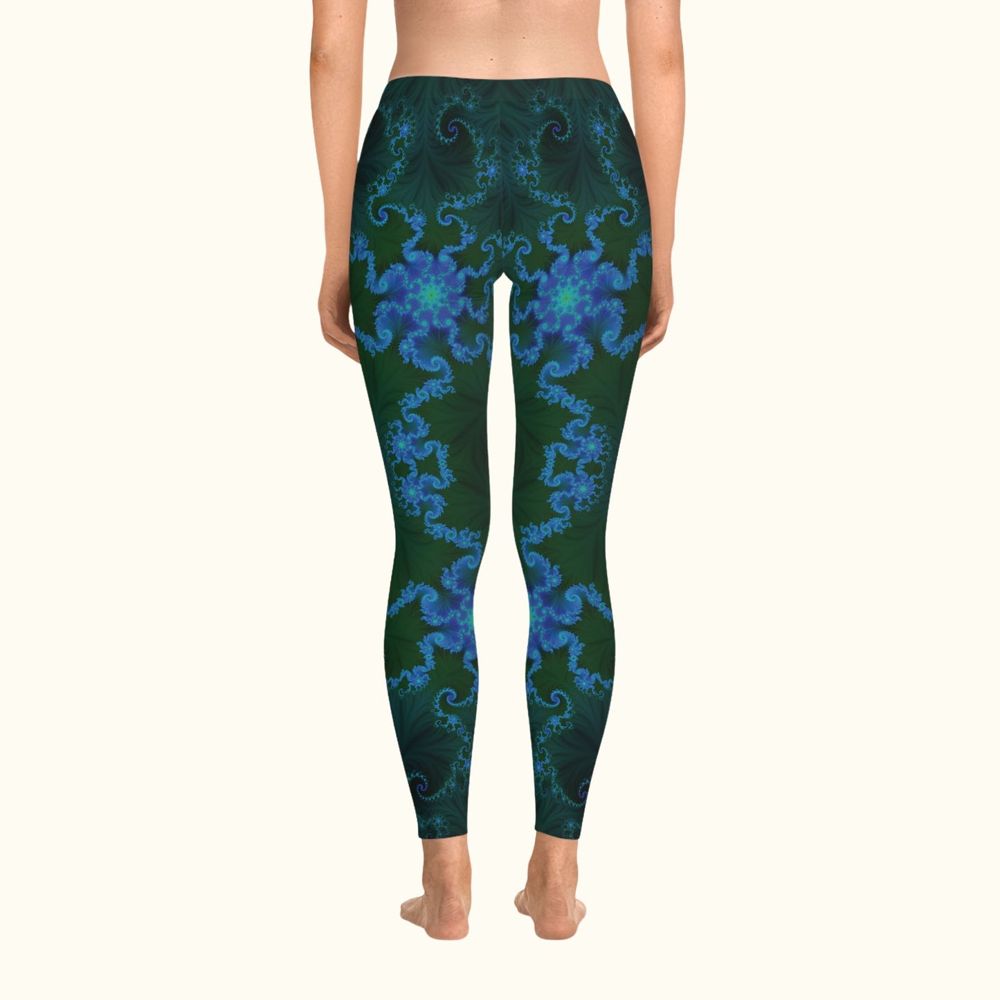 Blue Vortex Stretchy Leggings