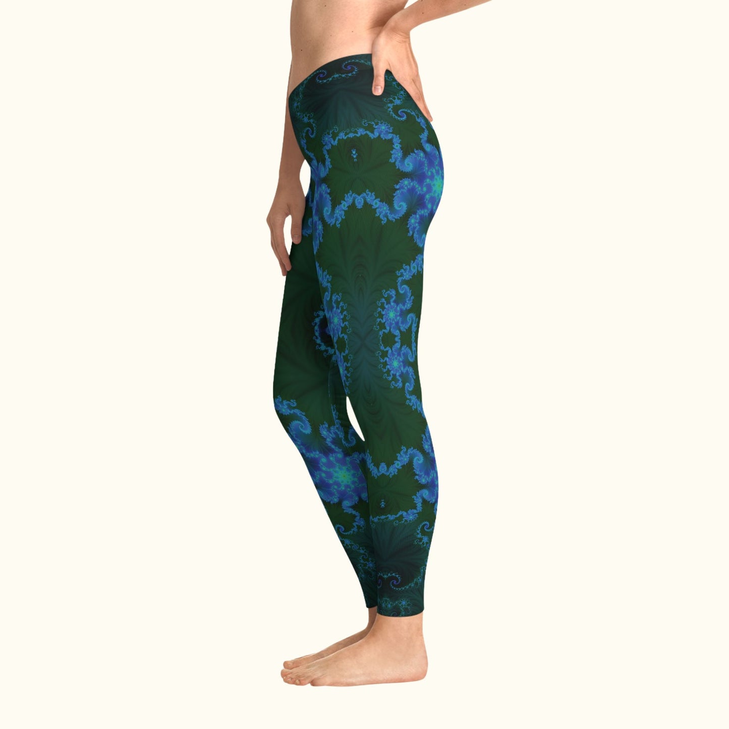 Blue Vortex Stretchy Leggings