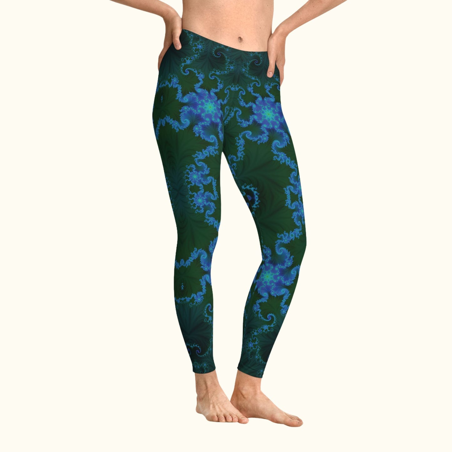 Blue Vortex Stretchy Leggings