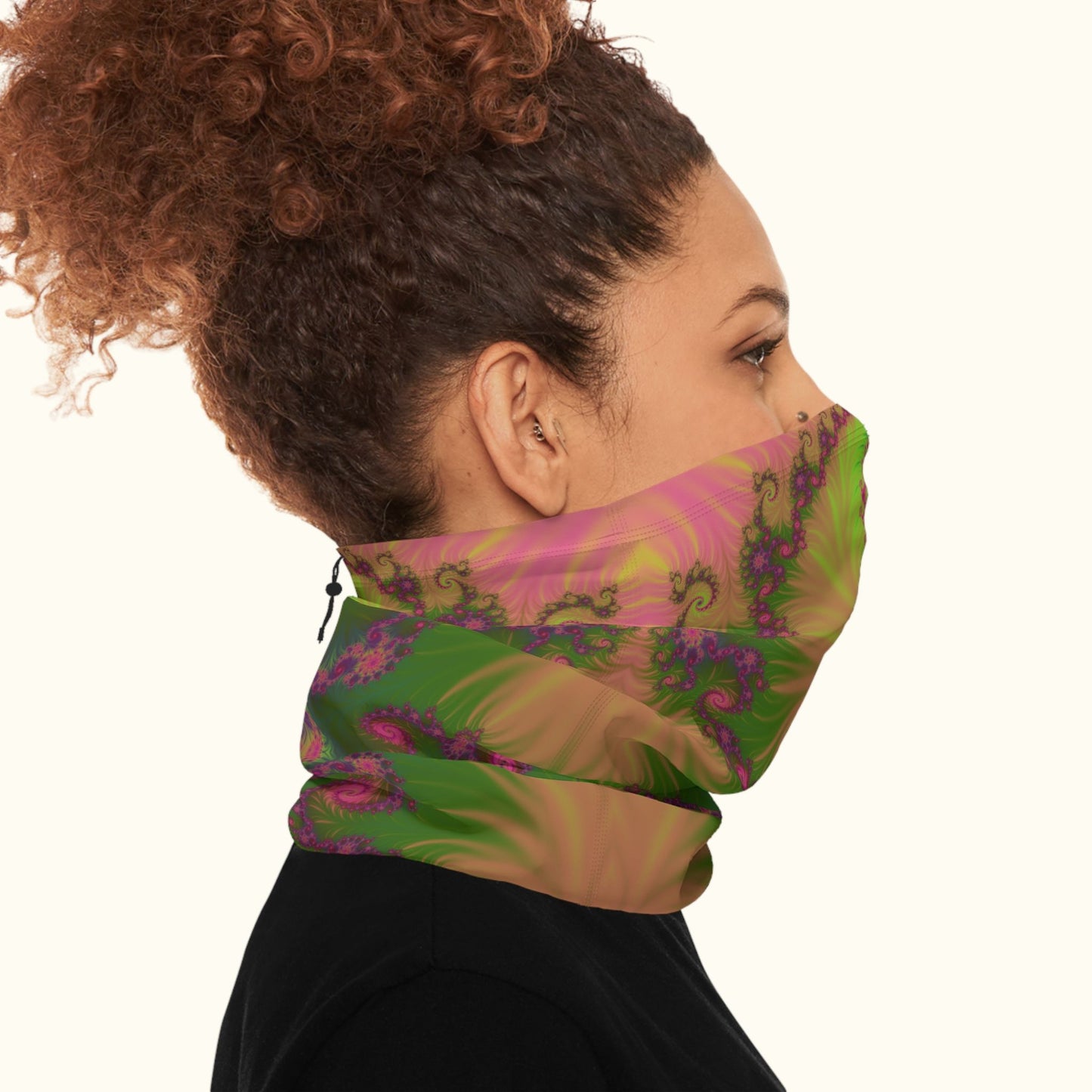 Fractal Bloom Winter Neck Gaiter