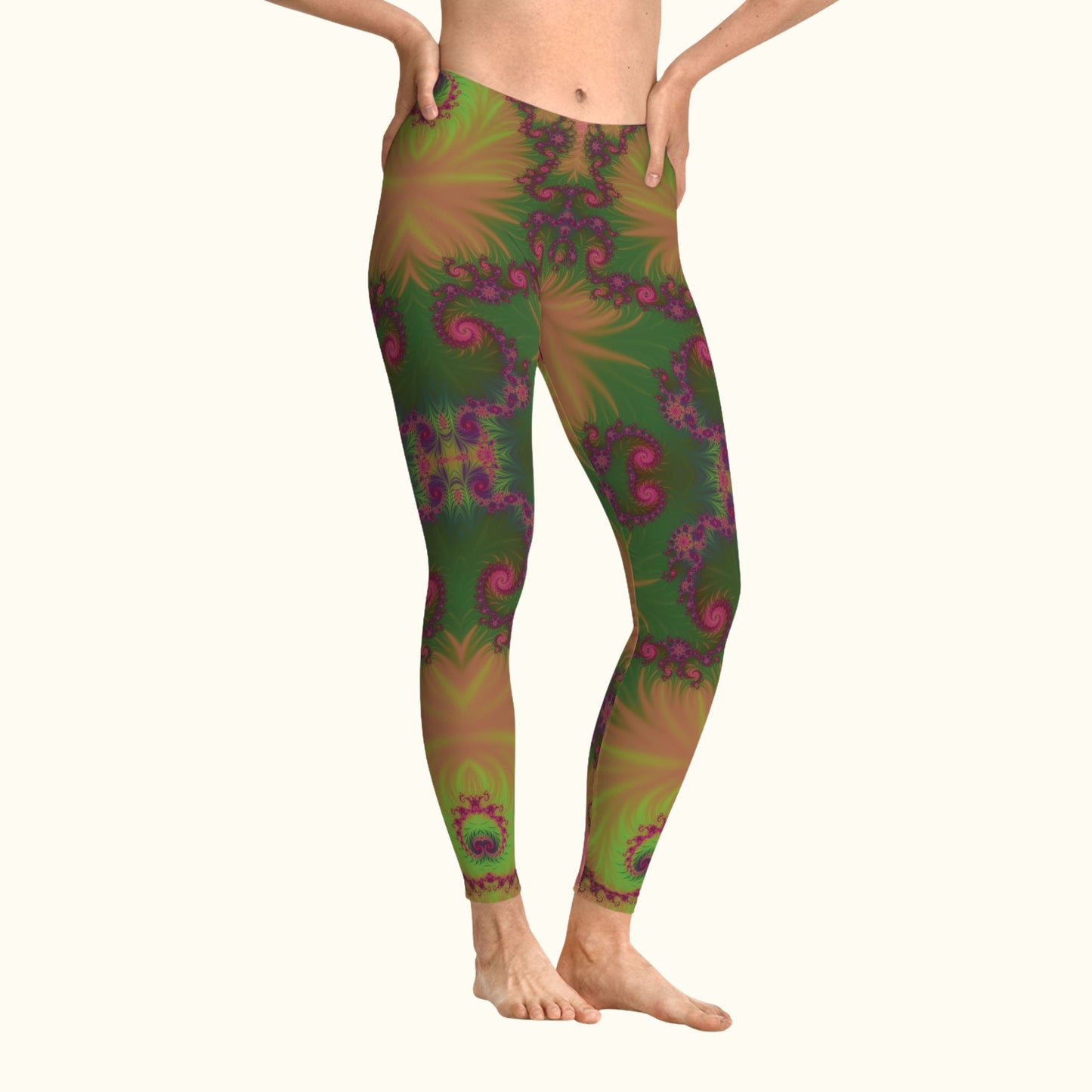 Fractal Bloom Stretchy Leggings