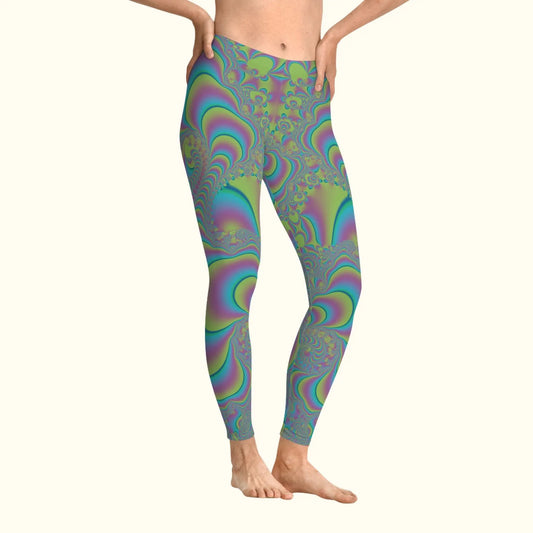 Fractal Fusion Stretchy Leggings 