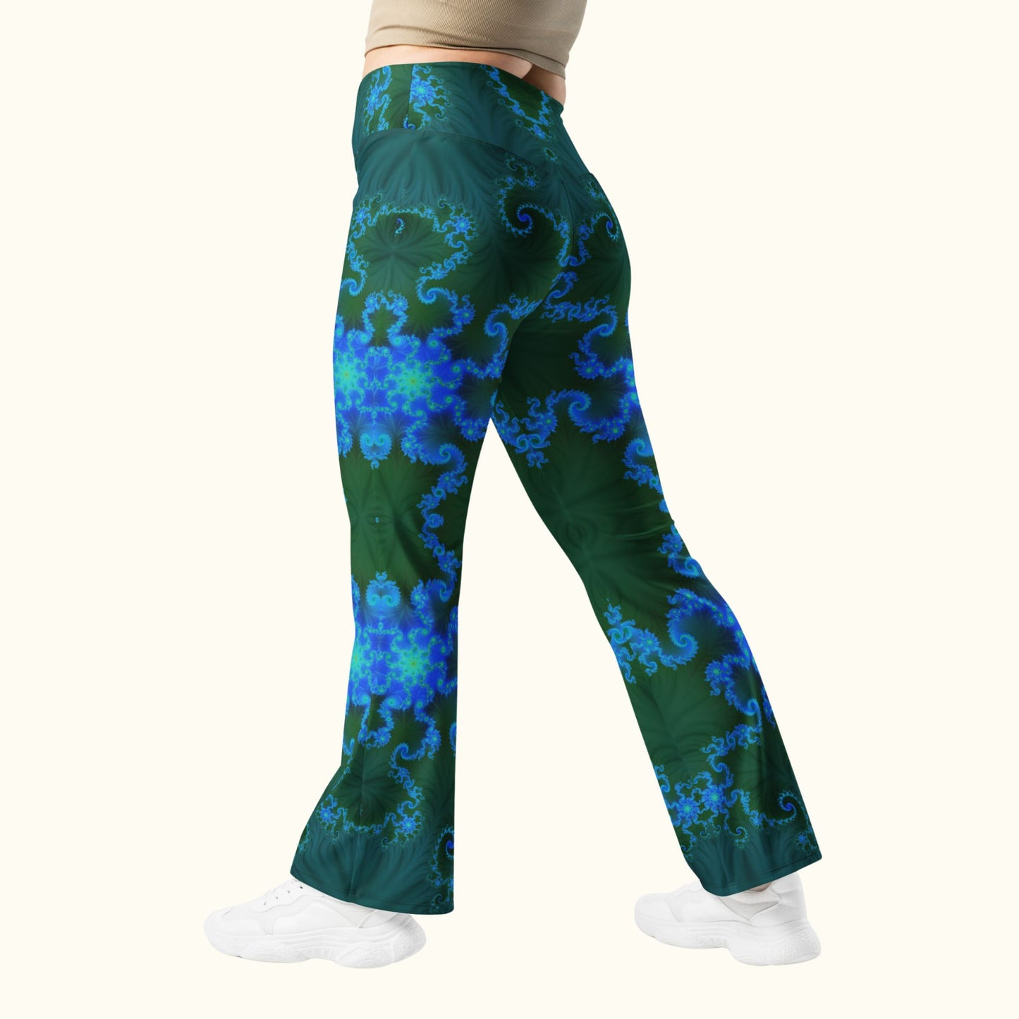 Blue Vortex Flare Leggings