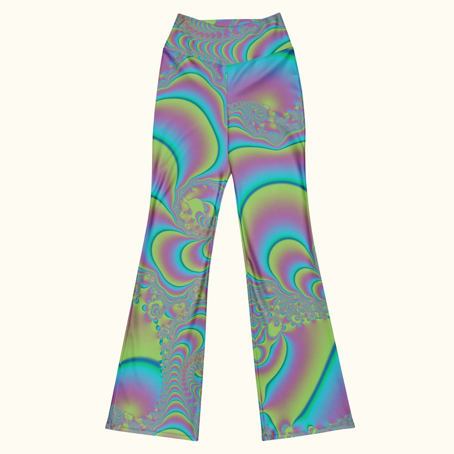 Fractal Fusion Pastel Flare Leggings