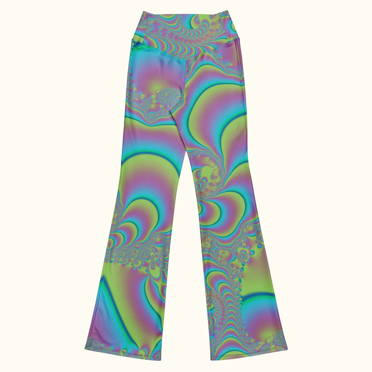 Fractal Fusion Pastel Flare Leggings