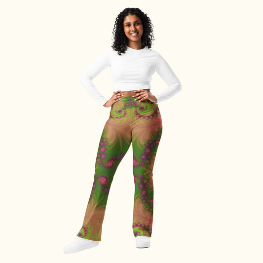 Fractal Bloom Flare Leggings