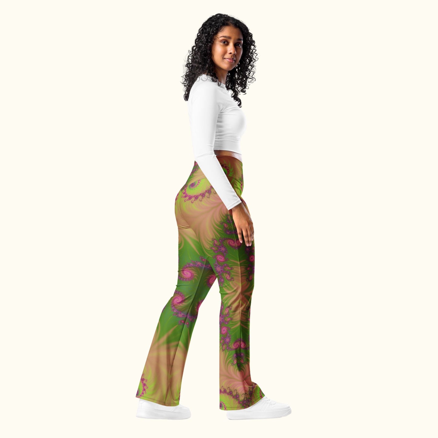 Fractal Bloom Flare Leggings