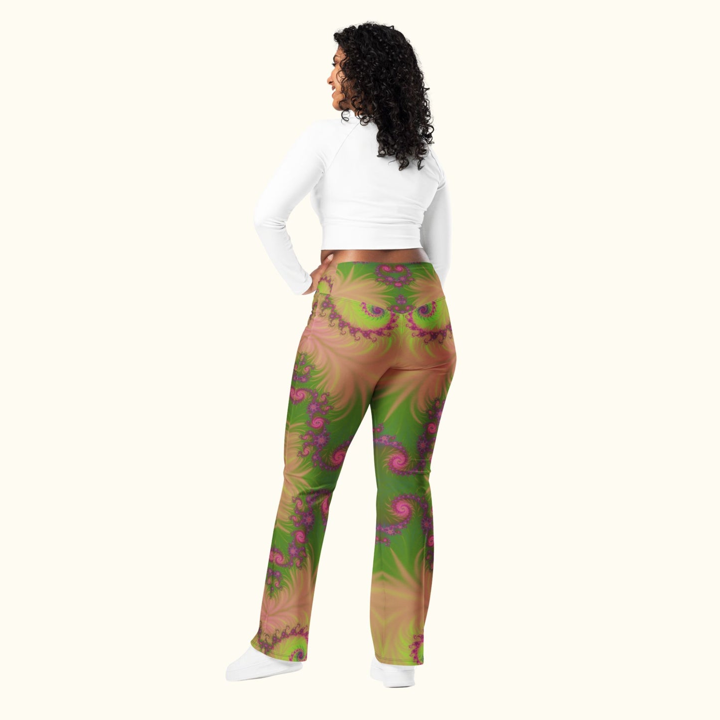 Fractal Bloom Flare Leggings