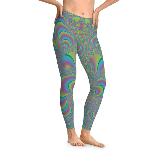 Fractal Fusion Pastel Stretchy Leggings